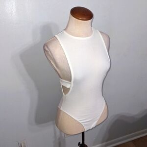 Soft White/ Sexy Sides/Bodysuit- W Sz Small